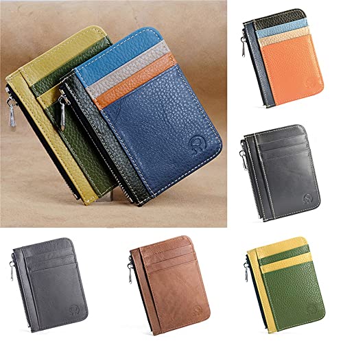 License Holder Coin Purse Leather Mini Card Holder Credit ID Card Holders Zipper Slim Wallet Case4