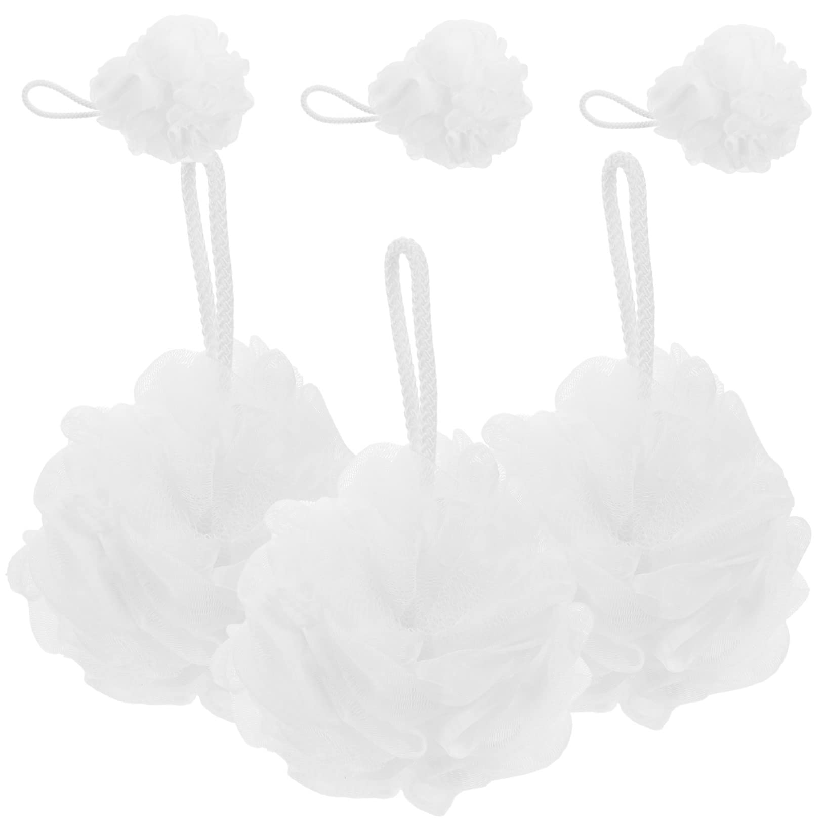 minkissy 6 Piezas Bola De Baño De Viaje Esponja Para Platos De Lufa Esponjas Para Bañarse Lufa De Viaje Con Estuche Esponja De Ducha De Hotel Viajar Malla Taburete De Ducha