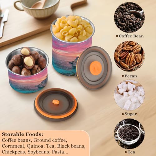 Envase hermético de acero inoxidable para café 17oz miniatura 5