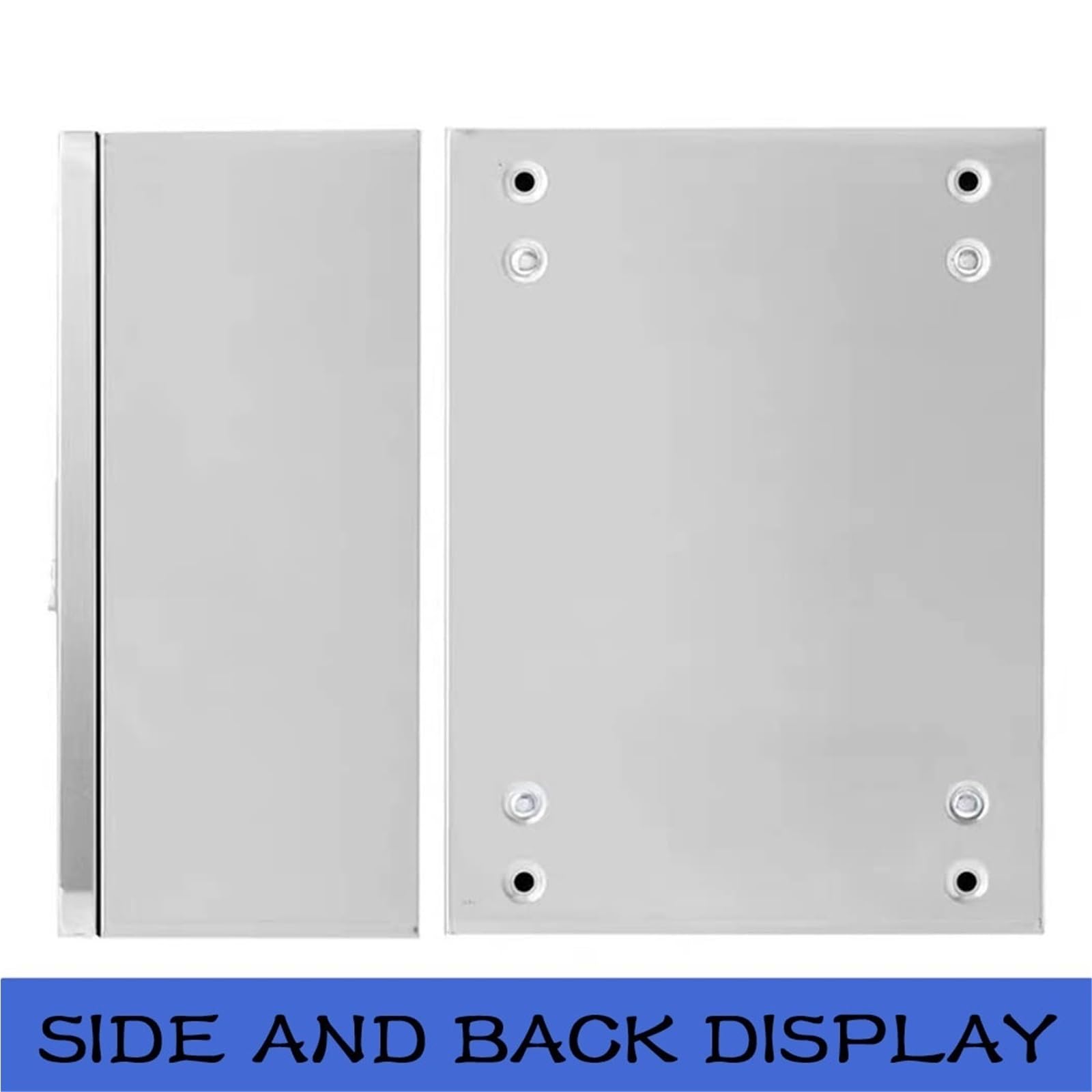 Contenitore per Quadri Elettrici da Esterno/Interno, Scatola di Derivazione in Acciaio Inox per Scatole di Servizio, Sistemi di Pompaggio, One Color H W D 12x12x6IN/T 1.2MM