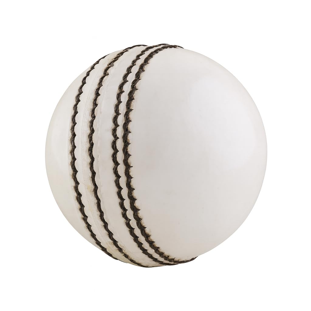 Cricket Hard balls for club, practice,test matches,one day,T20 Matches Games hand stitched,tanned leather polished,County cricket Crown Match Cricket Balls Red, White (156g / 5.5oz) (White)