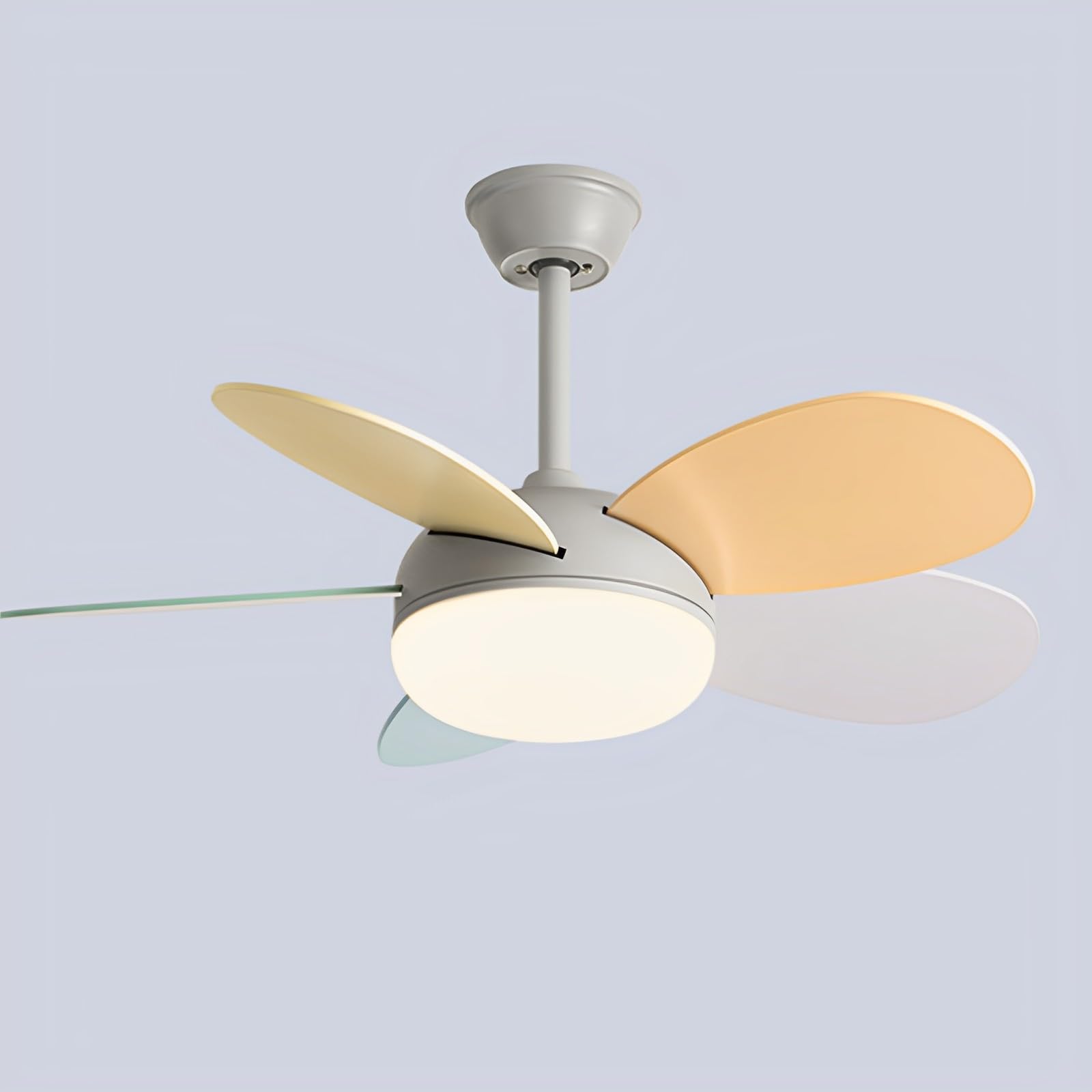 SXDMOUBK Modern Remote Ceiling Fan with Light 24W LED Ceiling Lights Fan Lighting Kids Room Bedroom 6 Speed Mute Ceiling Fans Boy Girl Room Creative Ceiling Fan Light Plywood Blades