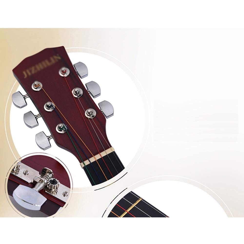 Kit chitarra acustica con design a spalla mancante, custodia e accessori tutorial per principianti per imparare la musica folk