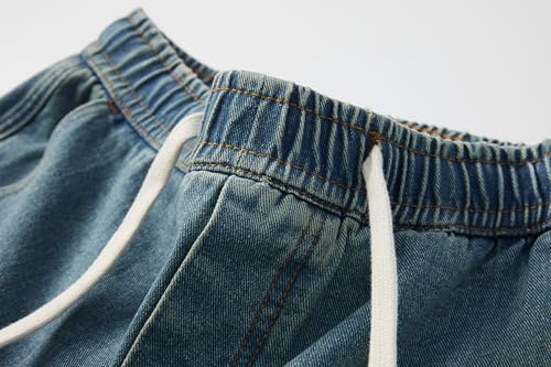 Men's Comfortable Loose Straight Leg Pants Gradient Color Four Season Drawstring Jeans Slim Fit Casual Slimming Jeans3