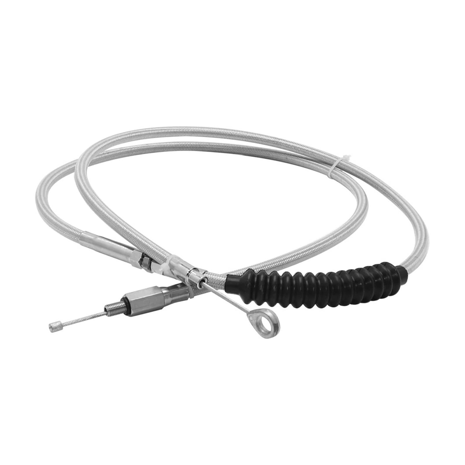 Cable de Embrague for Motocicleta, 140cm, 160cm, 180cm, Compatible con Harley | Touring Electra Street Road Glide Road King Sportster XL1200 Hierro 883(Silver 160cm)