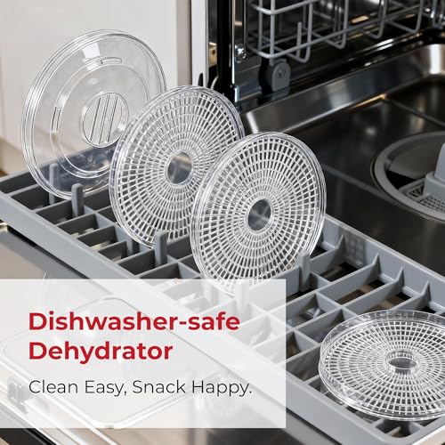 Rosewill Food Dehydrator Machine, 5 BPA-Free 12.6’ Trays, Adjustable Temperature Controls | 95-158°F | 350W, Jerky, Herbs, Fruit, Veggies, Dried Snacks, White - Thumbnail 6