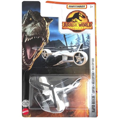 Matchbox Jurassic World Dominion Rapid Rescue Copter miniatura 1