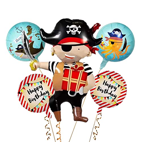 32" Pirate Balloons Birthday Foil Balloons For Boys Party Decoration Supplies #TOP29