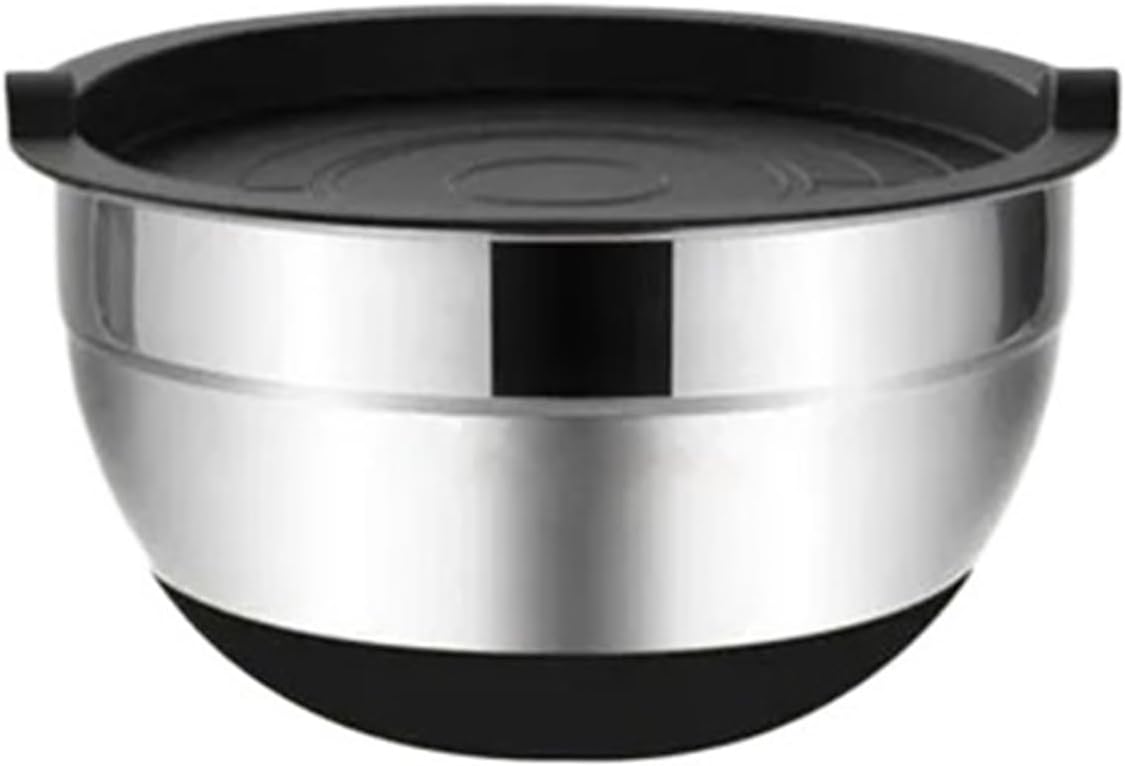 Mixing Bowls With Lids And Non Slip Bases Stainless Steel Set For Baking Nesting Storage JT227(20 cm)