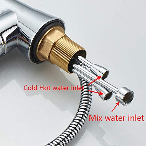 Robinet laiton anti-calcaire pour douche et bain mitigeur eau chaude - 4
