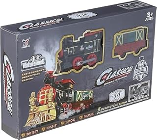 لعبة قطار كلاسيكي للأطفال من Next Store مع مؤثرات ضوئية وصوتية ودخان مائي – نموذج محاكاة واقعي لقاطرة بخارية