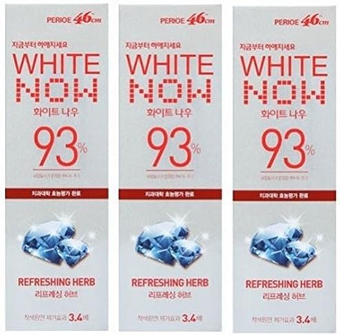 Lg Perioe 46cm Toothpaste Oral Care White Now 93% Refreshing Herb 100g X 3