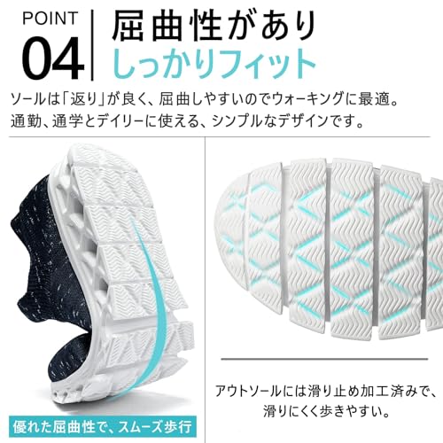 Image of MERPHINE World's Most Comfortable Slip-on Sneakers, No Straps, Women's, Men's, Indoor Wear, Walking, Standing Work, Commuting, Mesh, Lightweight, Easy to Walk, Fashionable, Summer, Breathable