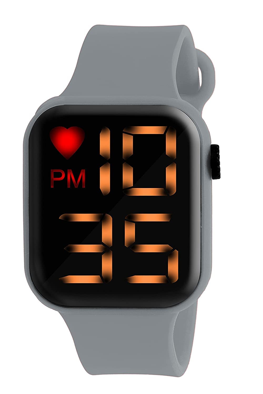 CAVATTILatest New Generation Sports Digital Square Black Dial Day Date Calendar Yellow Orange LED Watch for Boys, Girls & Kids