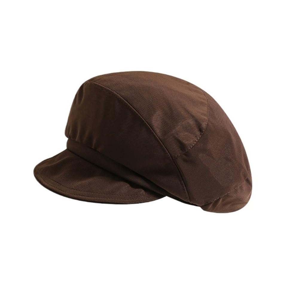 Chapeau peintre femme marron ajustable pour protéger du vent avec style