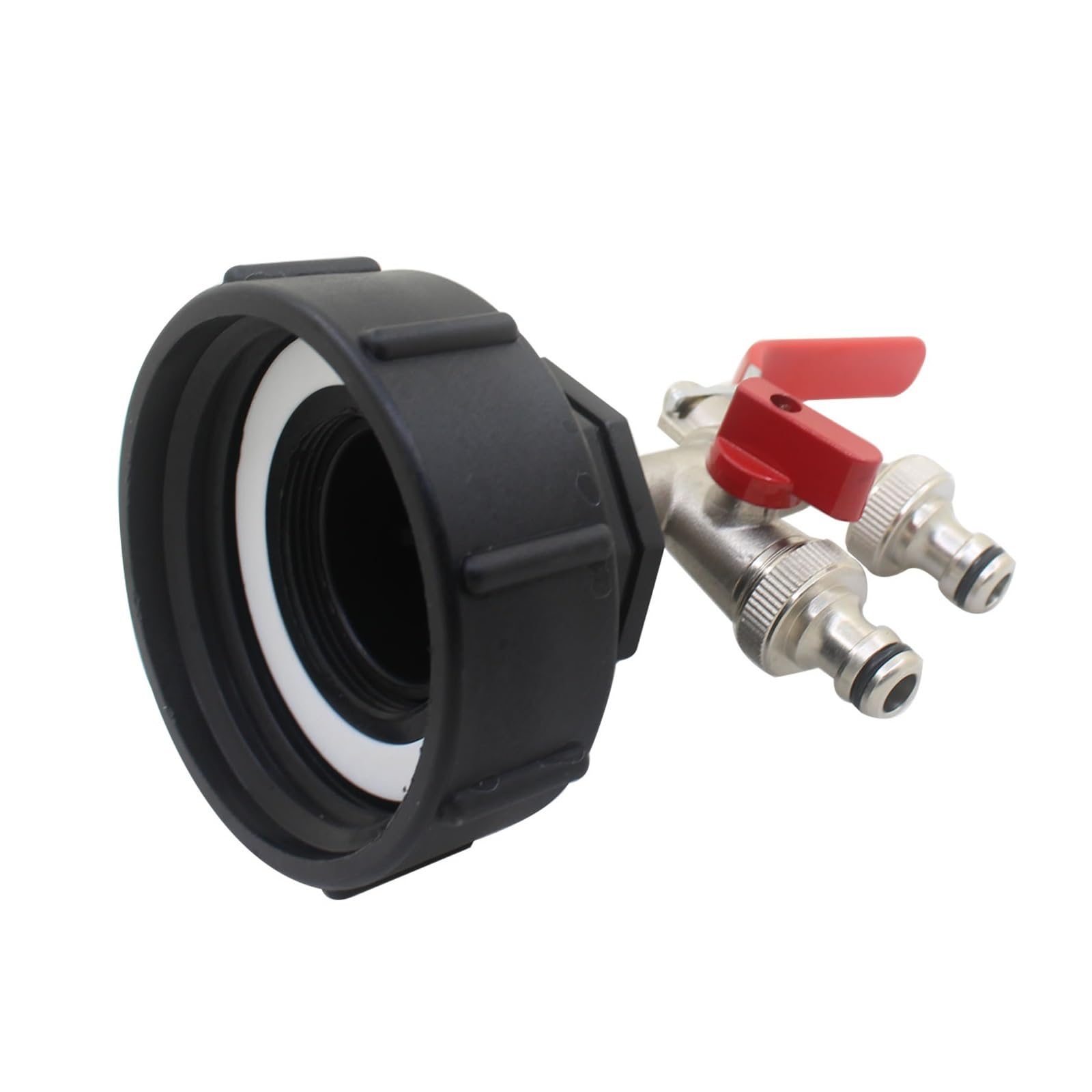 SSIMOO Kran do węża Ibc Mosiężny Adapter do kranu Ibc ze zbiornikiem spustowym z grubym gwintem kindly