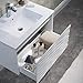 BLOSSOM 30 Inch White Bathroom Vanity with Sink, All Wood Floating Bathroom Vanity with Sink 30 Inch, Mirror, 12 Inch Side Cabinet