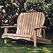 All Things Cedar 54” Wooden Adirondack Loveseat Chair, Outdoor Patio Seating, Natural