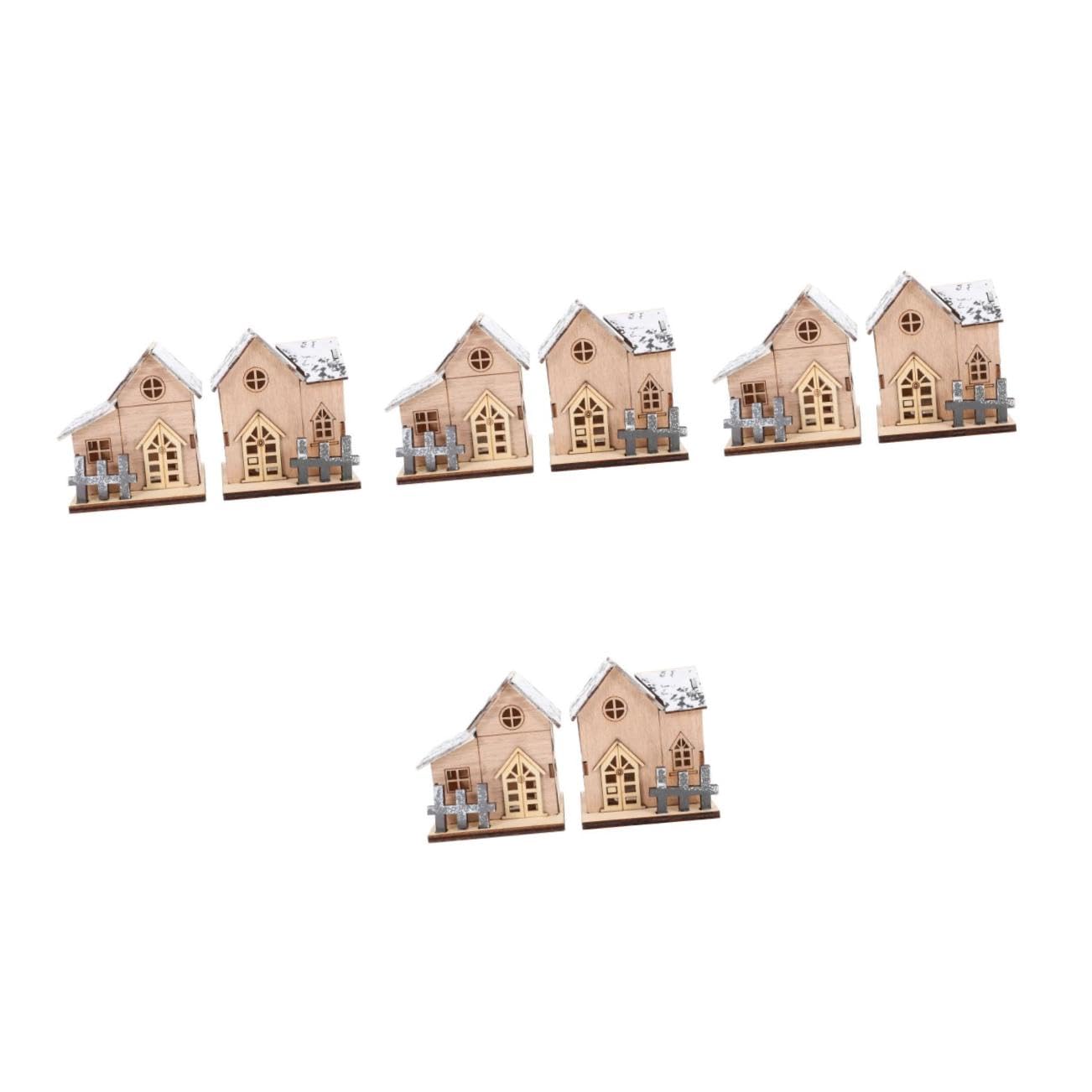 Cabilock 4 Set Luci Natalizie in Legno Gonfiabili Natalizi Solare Addobbi Natalizi per Ufficio Decorazioni Natalizie per Ufficio Luminosa Casa in Legno di Natale Baite Luminose 2 Pezzi * 4