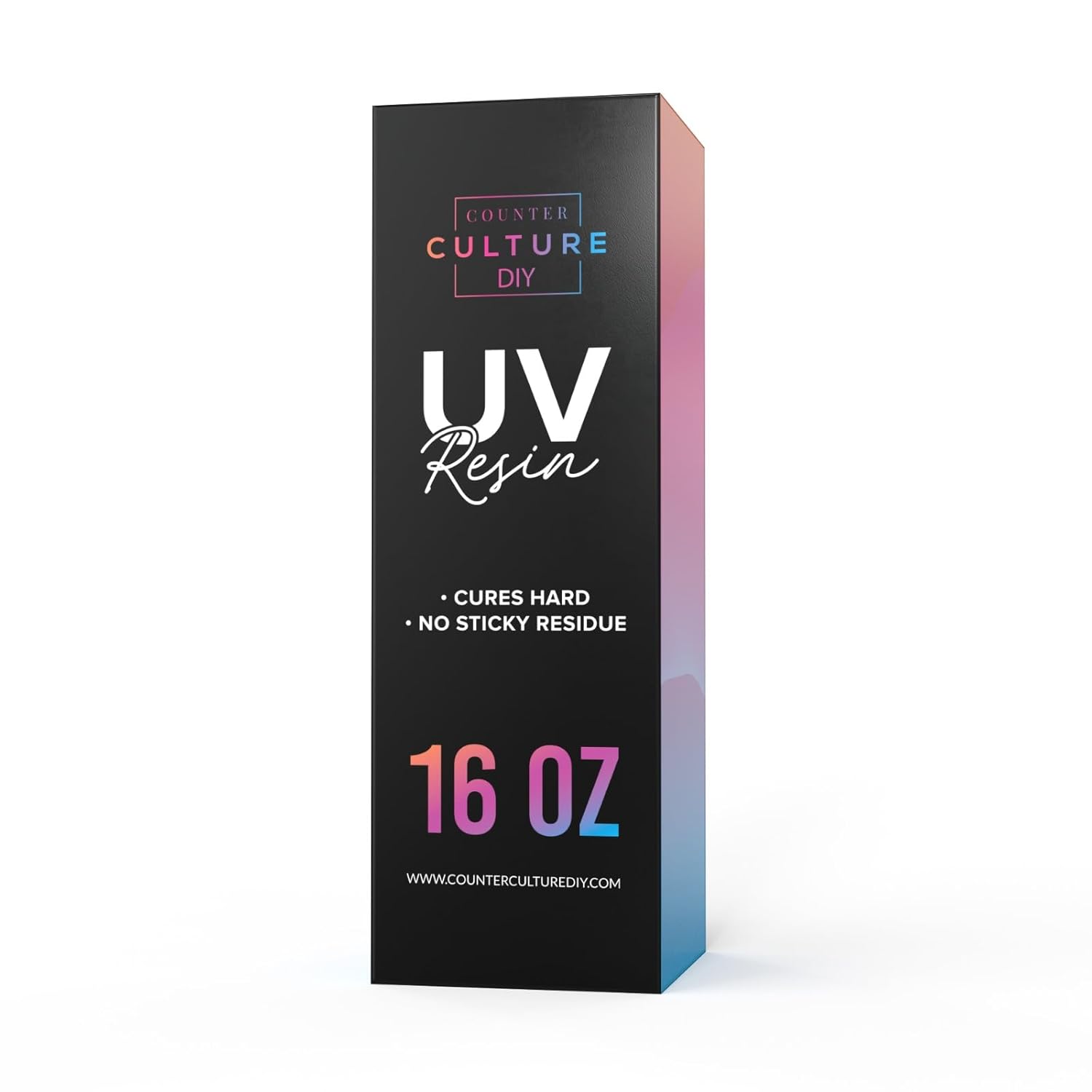 Counter Culture DIY Clear UV Resin, Quick Art Supplies for Coating & Casting, Great for Jewelry, Keychains - Epoxy Glue Cures Hard, No Sticky Residue (16 oz)