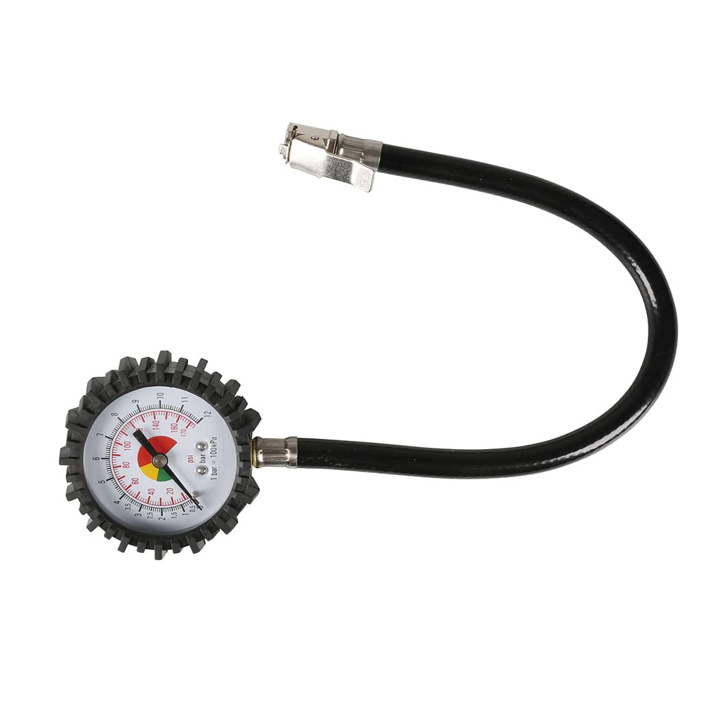 OROK - Pressure Gauge - Tire Pressure Tester - Indicates The Pressure in bar and PSI for tire Pressure - Easy to use - Connect to The Wheels