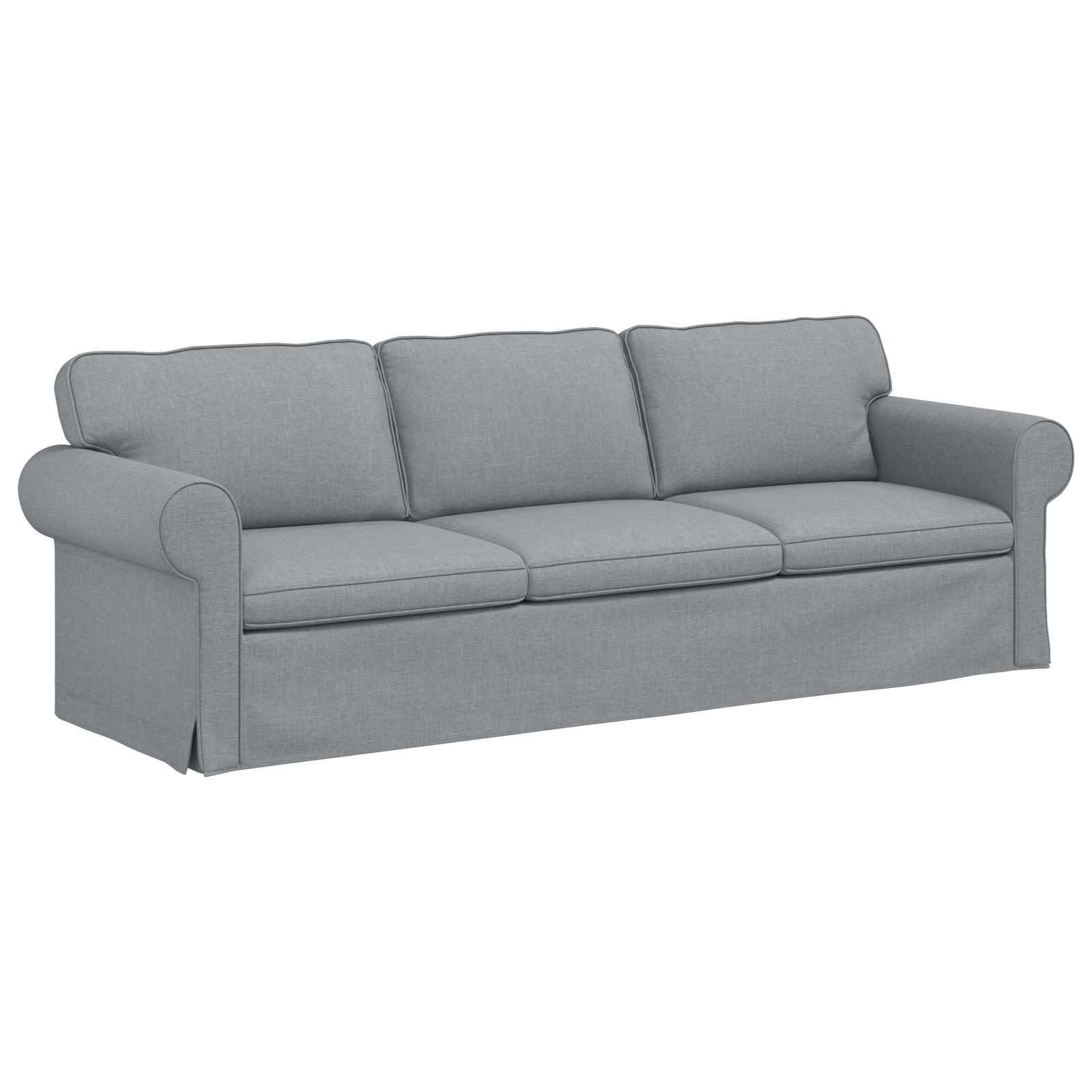 Jasnoszara sofa zestaw 2 szt., 245 x 82 x 80 cm, z materiału, sofa narożna jako meble tapicerowane do salonu, pokoju gościnnego, pokoju młodzieżowego, metalowa rama z wygodnym siedziskiem
