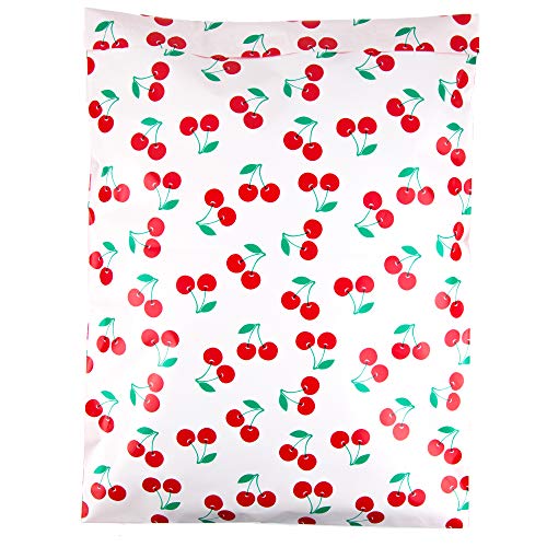 Image of Inspired Mailers - Poly Mailers 14.5x19-50 Pack - Cherries - Plastic Shipping Bags - Large Mailing Envelopes - Poly Bags for Shipping - Packing Envelopes - Plastic Mailing Bags
