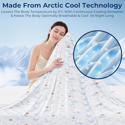 Image of Story@Home Artic-Cool Cooling Blankets for Summer | Reversible Summer Blanket Ideal as AC Blanket Double Bed | AC Dohar Double Bed Breathable Lightweight Soft & Thin Duvet - ICY Blue