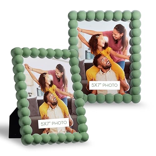 Sheffield Home Scalloped Edge Rounded Dots 5x7 Photo Frame, Decorative