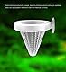 POFET 5 Stück Aquarium Red Worm Feeder Gedrehter Blutwurm-Spender Live Frozen Fish Food Funnel Combo