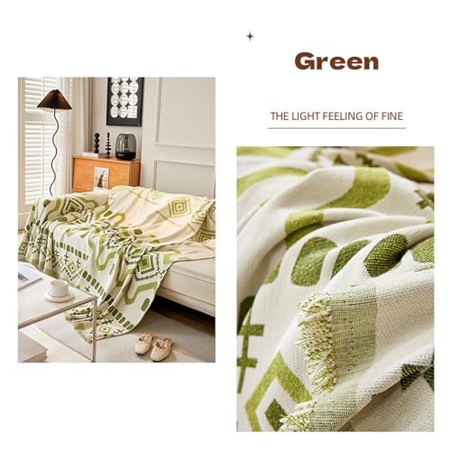 Funda de sofá reversible lavable para sofás seccionales y protector antideslizante verde 3