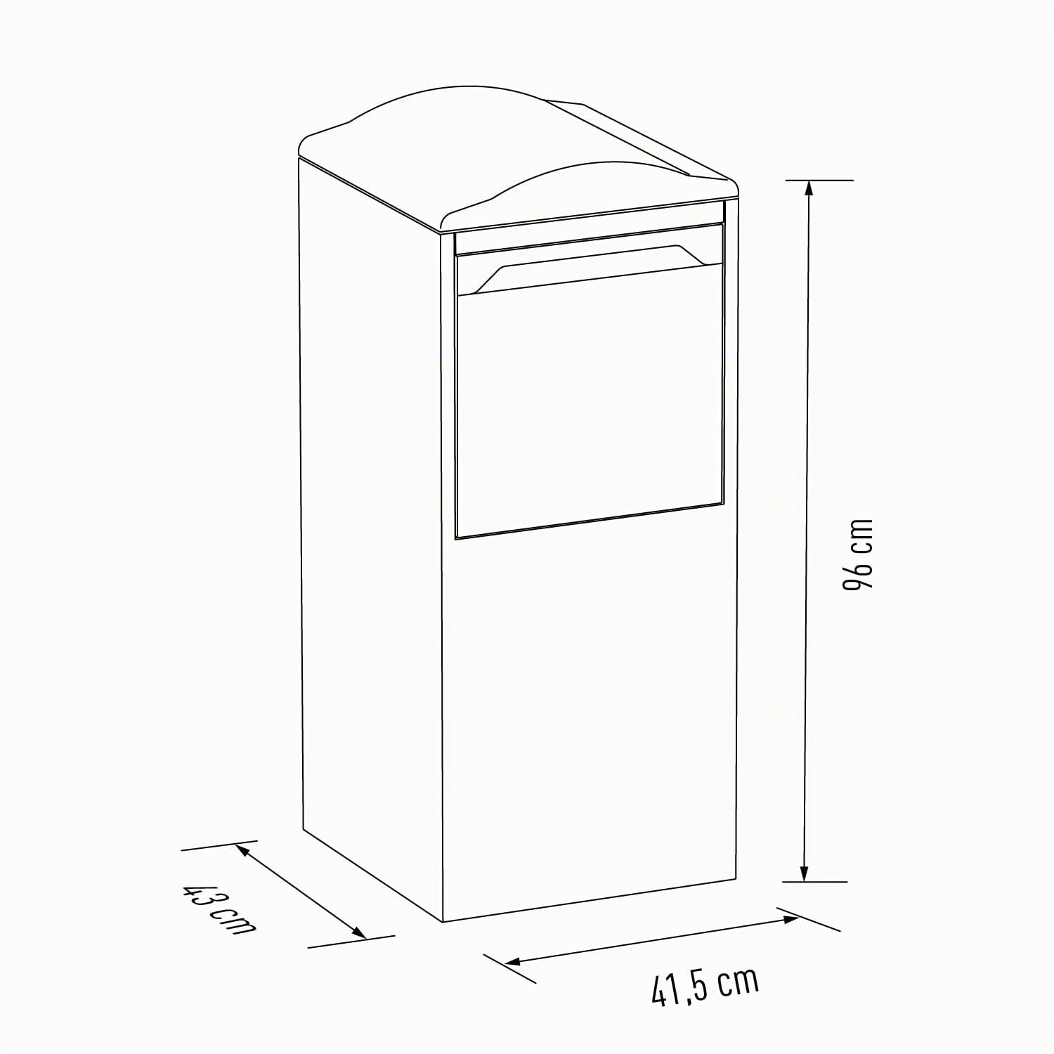 Paketbox Imola in Graphitgrau