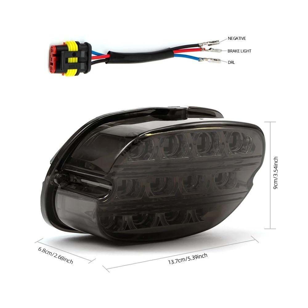 feu arrière frein moto Feu arrière de frein à LED pour moto, pour Electra Glide pour Road pour Softail pour Sportster XL883 XL48 pour Dyna FLD pour Fat Boy