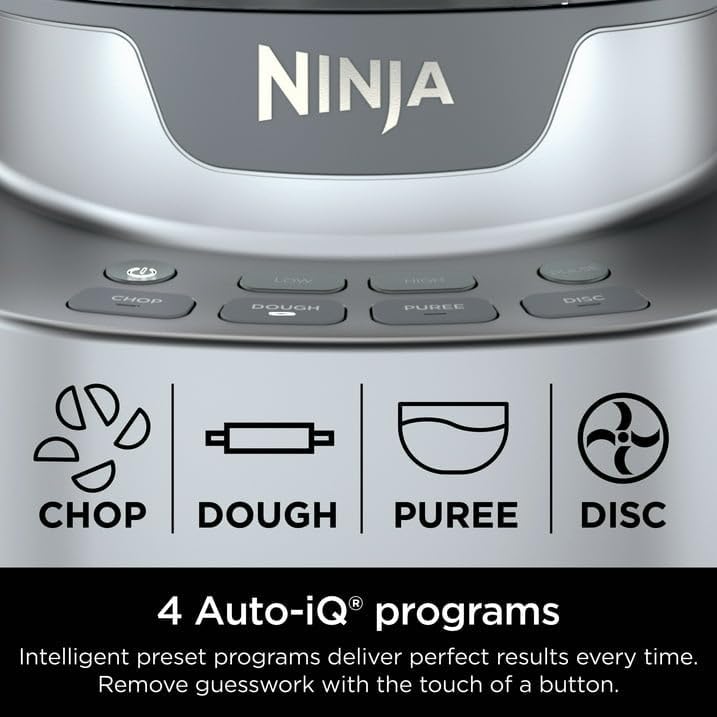 Miniatura 6 de Ninja Professional XL Procesador de alimentos de 1200 vatios con espiralizador automático, tazón XL de 12 tazas, 3 velocidades, masa y cuchillas