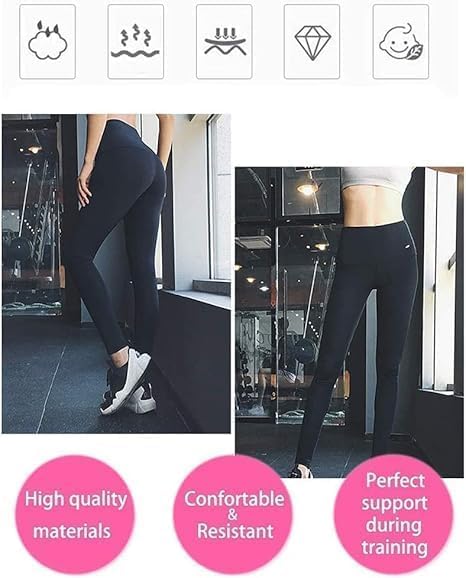Pantaloni di Perdita di Peso Leggings Anticellulite Donna Fitness per Palestra Corsa Yoga
