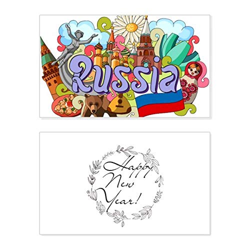 Tarjeta de San Basilio de alta nitidez con motivos de la Catedral y Mausoleo de Rusia