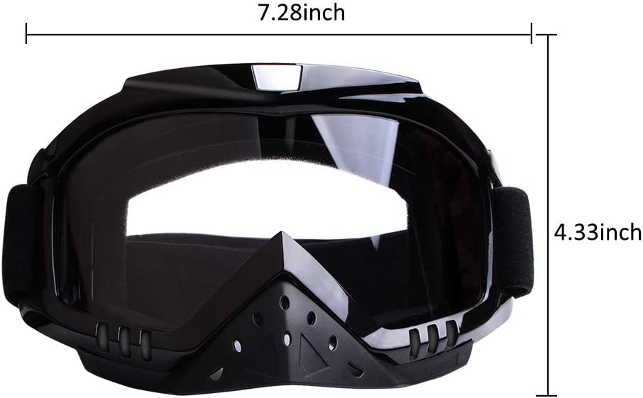 Motorcycle Goggles Motocross Goggles Grip For Helmet Windproof Dustproof Anti Fog Helmet Goggles for ATV Off Road Racing with Cool Look Headwear Clear Lens - Image 8