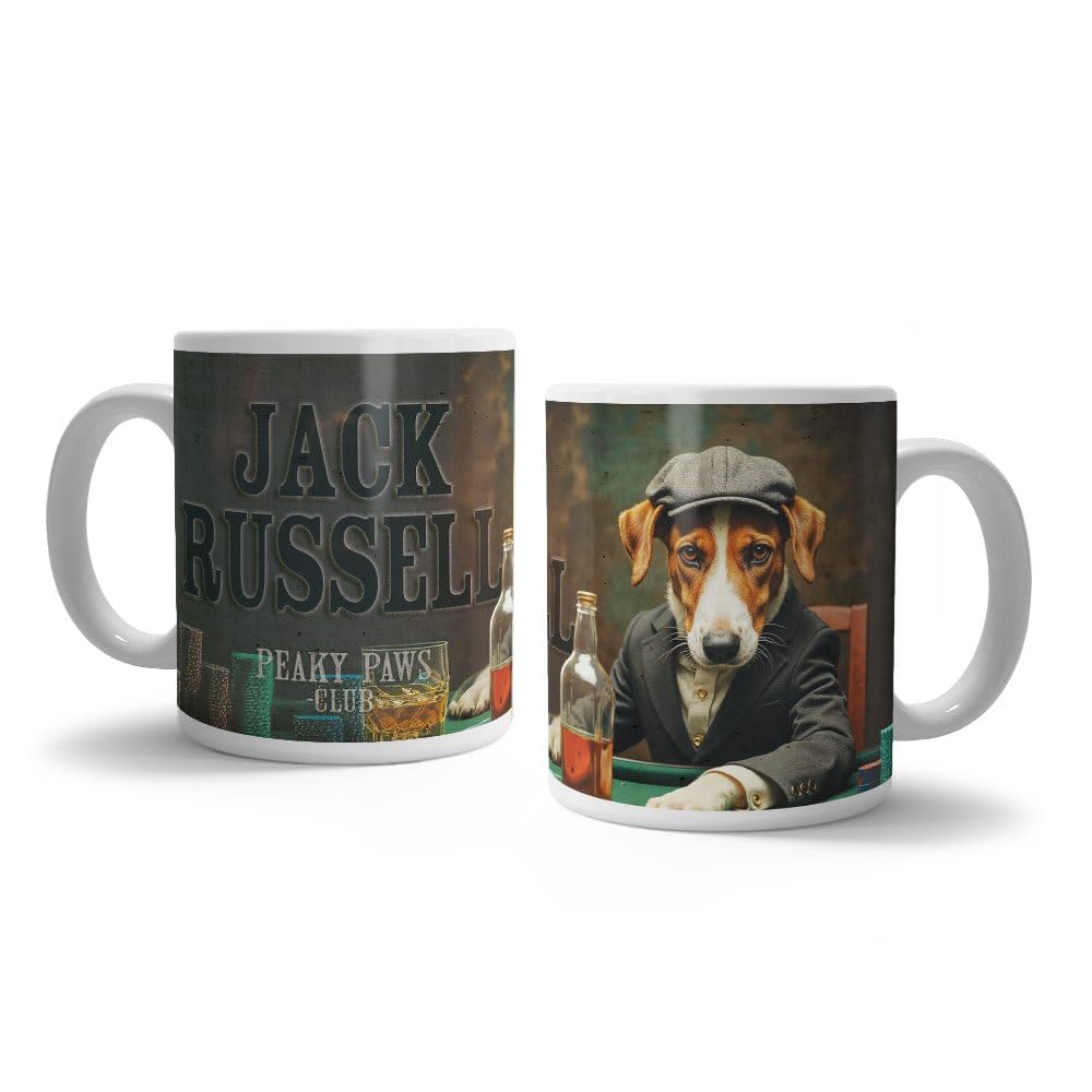 The Original Metal Sign Peaky Paws Club Ceramic Mug (Jack Russell)