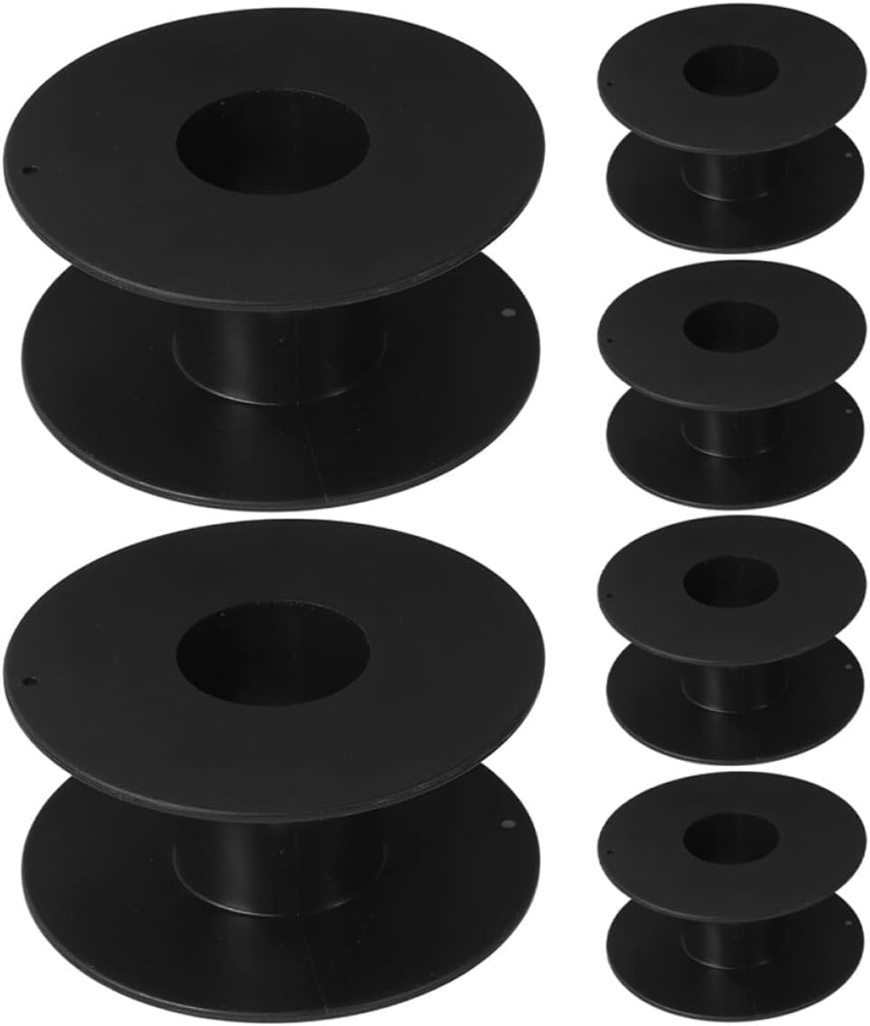 Uonlytech 6pcs Plastic Wire Spool Portable Cable Organizer Handy Cord Reel for Home Office Wire Storage and Extension Cord Management