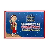 DaySpring - The Shepherd on The Search - Count Down to Christmas Coloring Placemats (Set of 25 Christmas Coloring Pages) (90953), Large, Blue