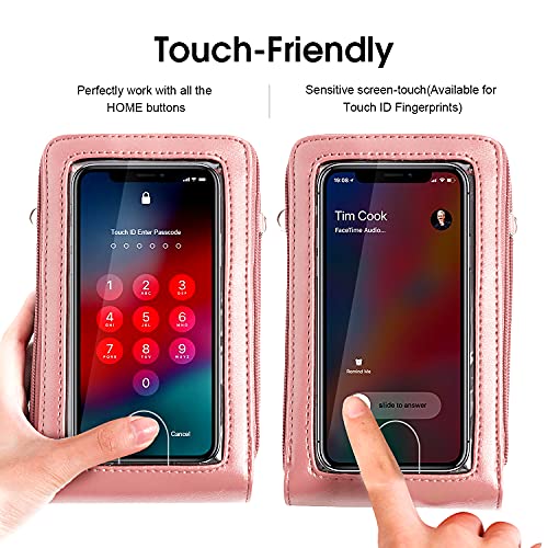 Image of Crossbody Cellphone Purse Women Touch Screen Bag RFID Blocking Wallet Handbag Shoulder Strap