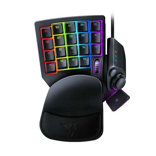Razer Tartarus Pro Gaming Keypad: Analog-Optical Key Switches - Rapid Trigger - Adjustable Actuation - 32 Programmable Keys - Customizable Macros - Chroma RGB Lighting - Classic Black - Classic Black - Tartarus Pro - Optical Switches - Keypad