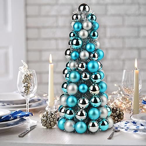 Oairse Christmas Baubles, Christmas Table Decorations Ball Tree, Christmas Tree Baubles, Shatterproof Christmas Balls Ornaments Gifts for Xmas Wedding Party Festival Table Decor