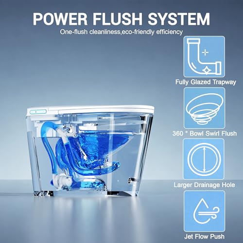 Image of Smart Toilet with Bidet Built In Heated Seat Dual Flush /Seat & Lid