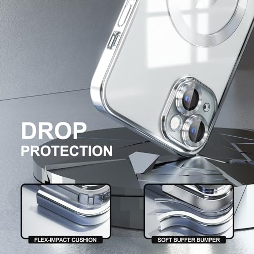 Image of Misea Magnetic for iPhone 15 Case Compatible with MagSafe Silver