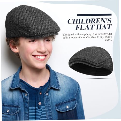Kids Vintage Newsboy Cap Toddler Boys Flat Hat Stylish Beret for Children Classic Winter Accessory Suitable for Casual Outfits Multi3