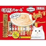 Figaro(フィガロ) CIAOちゅ~る まぐろバラエティ 14g×75本 猫用おやつ 【Amazon.co.jp限定】