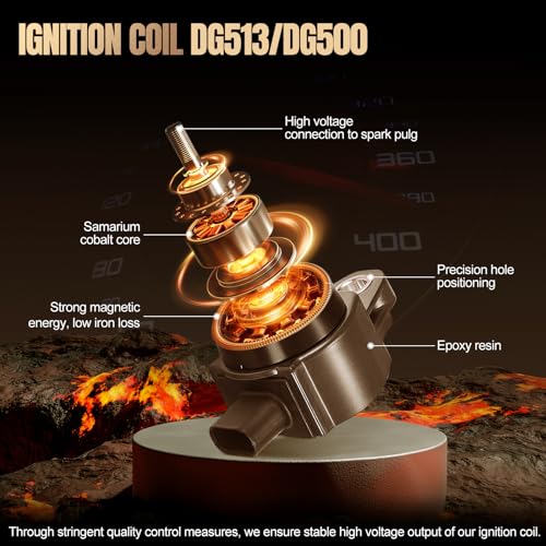 Image of 6-Pack DG513 /DG500 Ignition Coil Pack and SP493 Spark Plugs Compatible with Taurus Escape Compatible with Mazda Tribute Escape Taurus Sable Mariner Montego V6 3.0L Replaces FD502 UF406