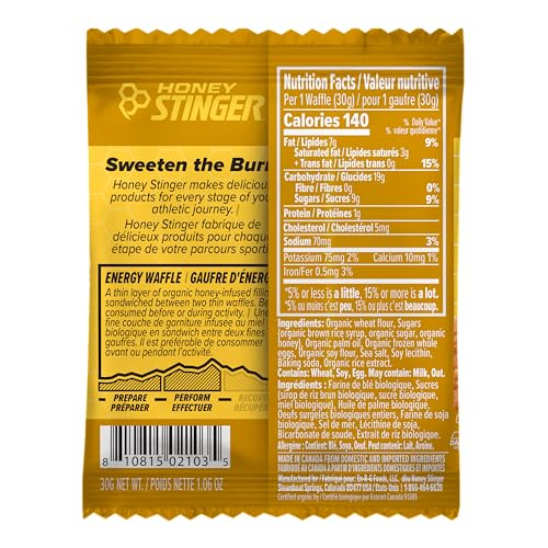Image of Honey Stinger Organic Mini Honey Waffles | Energy Stroopwafel for Exercise; Endurance and Performance | Sports Nutrition for Home & Gym; Pre and Post Workout-| 1 Bag; 5.3 Ounce,(Pack of 2)