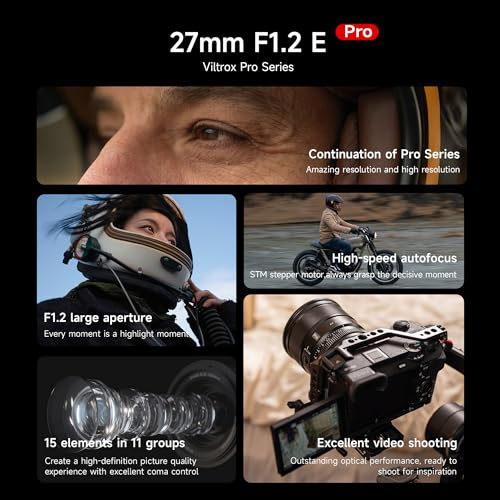 VILTROX 27mm f/1.2 E Lens for Sony E Mount, AF PRO 27mm